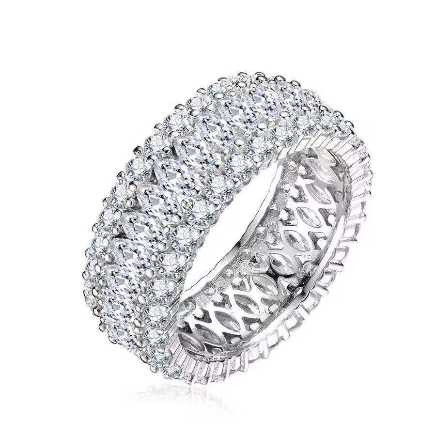 Choucong Brand Luxury Jewelry Wedding Rings 925 Sterling Silver Princess Cut White Topaz CZ Diamond Promise Gemstones Multi Style Women Engagement Ban