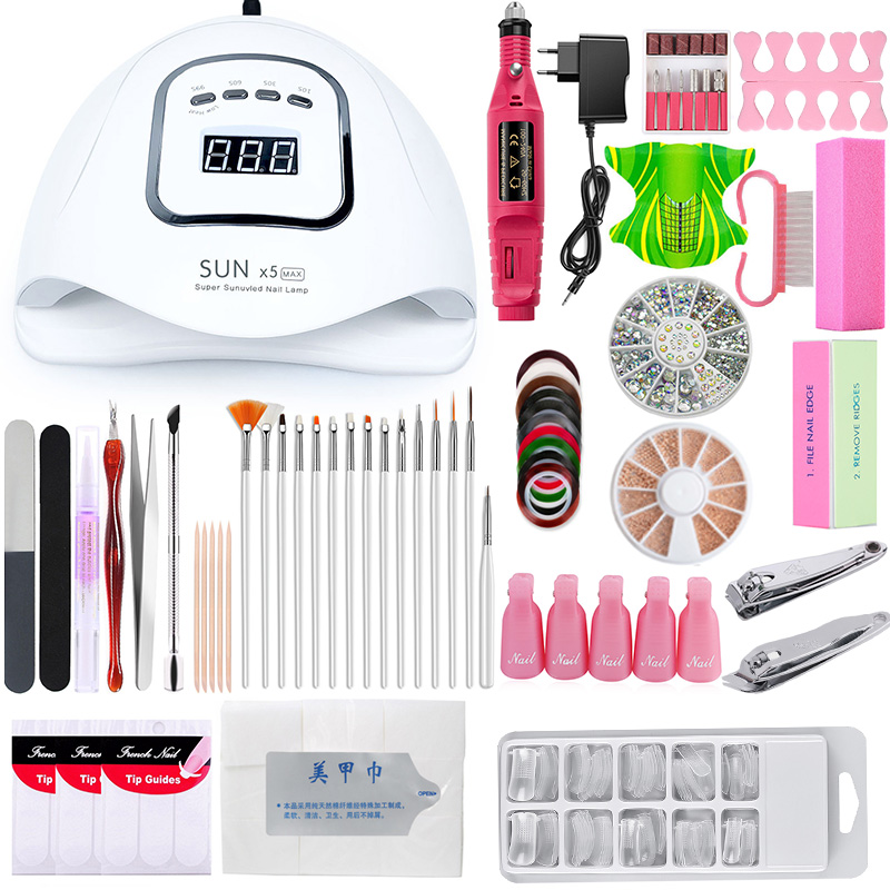 Manicure Set 80W Nail UV LED Lamp Dryer Nail Kit Gel Polish Soak Off Pedicure Electric Drill Machine File Art Tools
Manicure Set 80W Nail UV LED Lamp Dryer Nail Kit Gel Polish Soak Off Pedicure Electric Drill Machine File Art Tools