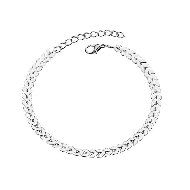 Women Simple Punk Gold Silver Chain Flat Snake Anklet Ankle Bracelet Barefoot Sandal Beach Foot Jewelry GD468