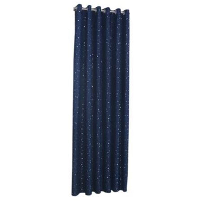 Navy Star Blackout Curtains for Kid's Bedroom - Grommet Thermal Insulated Room Darkening Printed Curtains for Living Room, 106x1, Navy blue