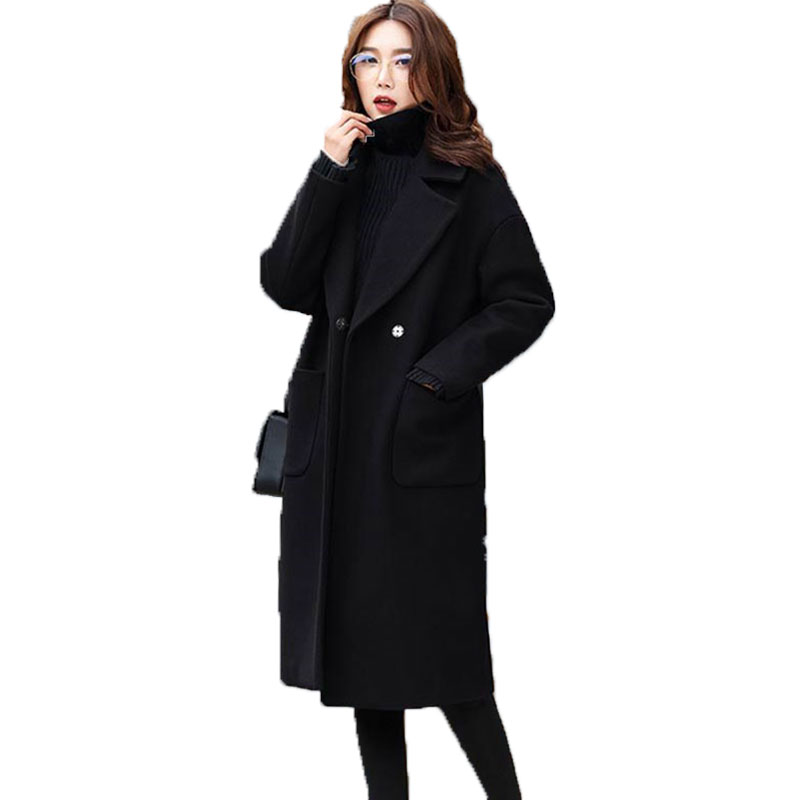 2020 Spring Black Woolen Coat Women's Clothing Plus Size 5XL Harajuku Woolen Coat Female Over The Knee Straight
2020 Spring Black Woolen Coat Women's Clothing Plus Size 5XL Harajuku Woolen Coat Female Over The Knee Straight