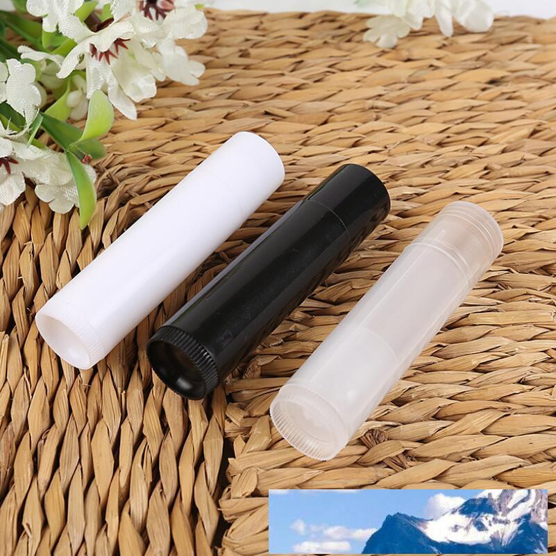 1000 Pcs/Lot 5ml Cosmetic Empty Chapstick Lip Gloss Lipstick Balm Tube + Caps Container Wholesale LX2398