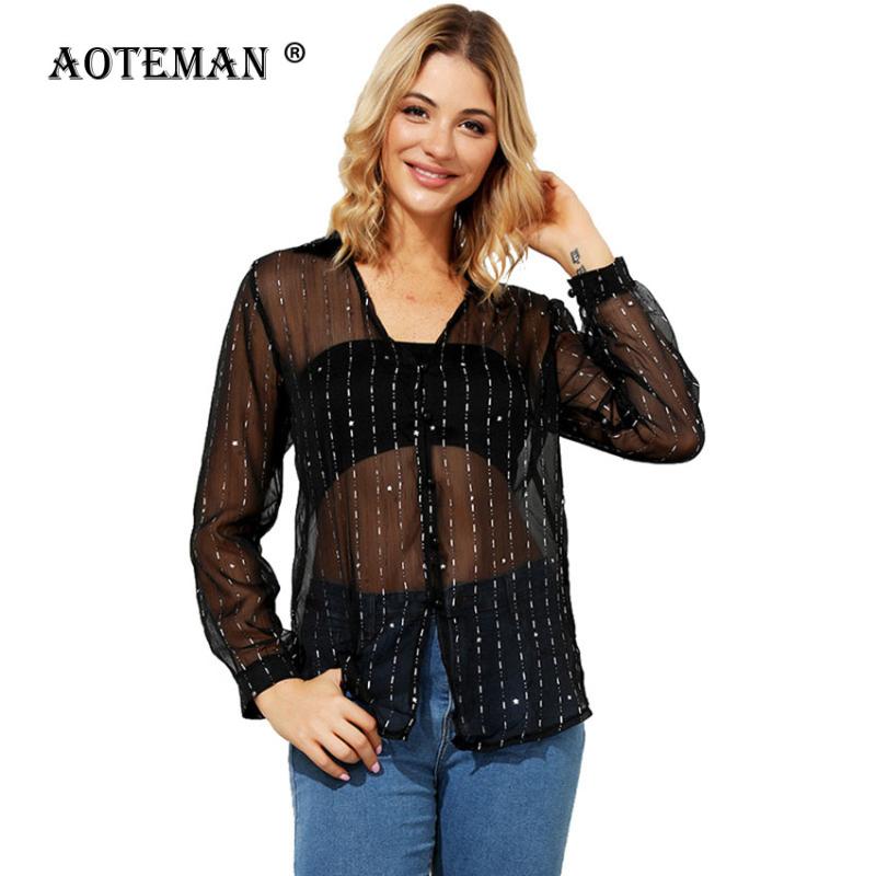 Women' Chiffon Blouse Summer Shirts Long Sleeve Female Stripe Tops Elegant Sexy Ladies Blouses Fashion Lace Womenswears LL028, Black
Women' Chiffon Blouse Summer Shirts Long Sleeve Female Stripe Tops Elegant Sexy Ladies Blouses Fashion Lace Womenswears LL028, Black