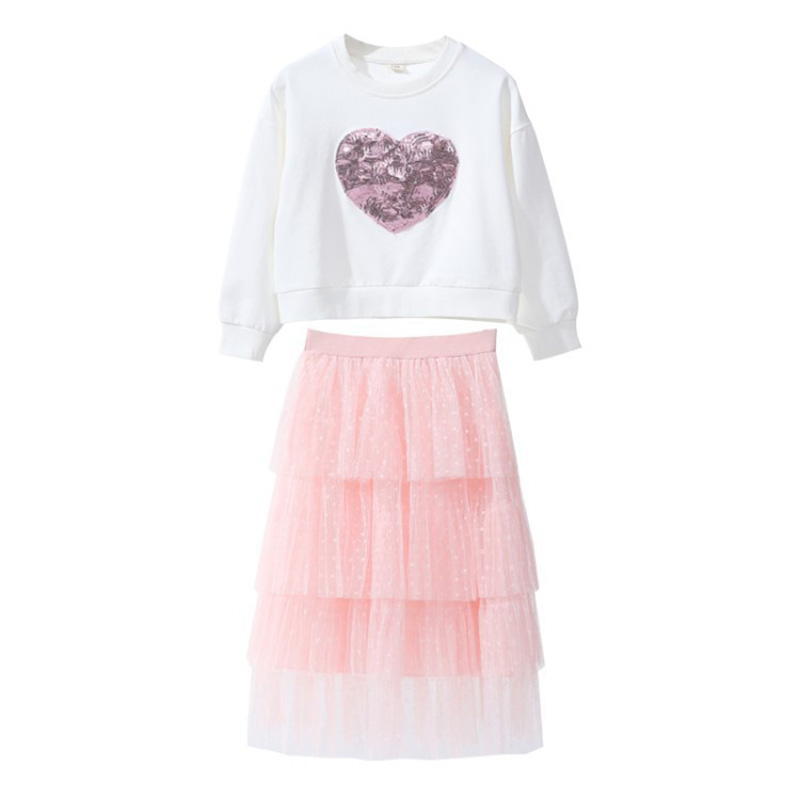 Keelorn Spring Autumn New Girls Casual Outfits Heart Pattern Tops and Polka Dot Layered Dress Teenager Girls Cute Princess Suits, Az2380pink
Keelorn Spring Autumn New Girls Casual Outfits Heart Pattern Tops and Polka Dot Layered Dress Teenager Girls Cute Princess Suits, Az2380pink