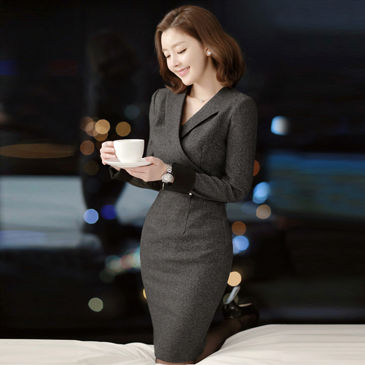 Autumn Winter 2020 Women Vintage Dark Gray V-neck Long Sleeve Bodycon Office Lady Work Sheath Dress, Dark grey
Autumn Winter 2020 Women Vintage Dark Gray V-neck Long Sleeve Bodycon Office Lady Work Sheath Dress, Dark grey