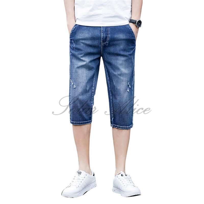 Free Shipping 2020 Men's Summer New High-Quality Calf-Length Jeans Thin Stretch Claw Quality Casual Shorts, Blue 
Free Shipping 2020 Men's Summer New High-Quality Calf-Length Jeans Thin Stretch Claw Quality Casual Shorts, Blue