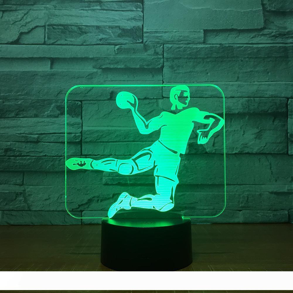 Handball 3D Led Lamp 7 Color Night Lamps For Kids Touch Usb Table Lampara Lampe Baby Sleeping Nightlight Room Lamp Drop Ship