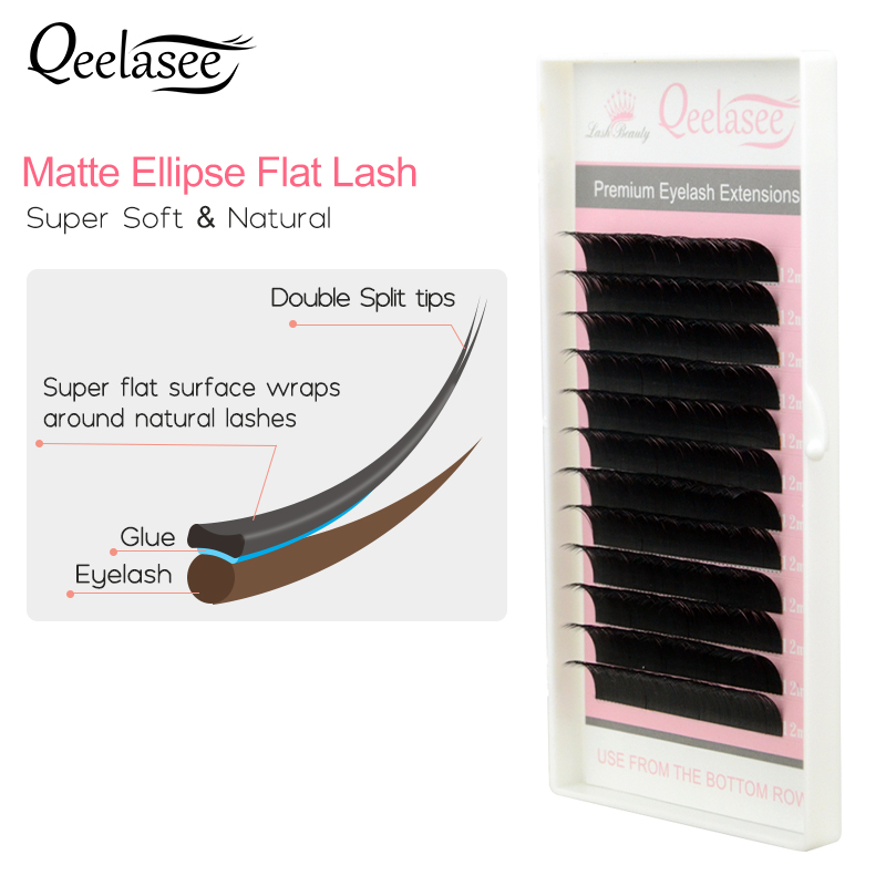 Qeelasee 10 trays matte flat lashes split tips individual mink ellipse shaped natural lighter and softer false eyelashes
Qeelasee 10 trays matte flat lashes split tips individual mink ellipse shaped natural lighter and softer false eyelashes