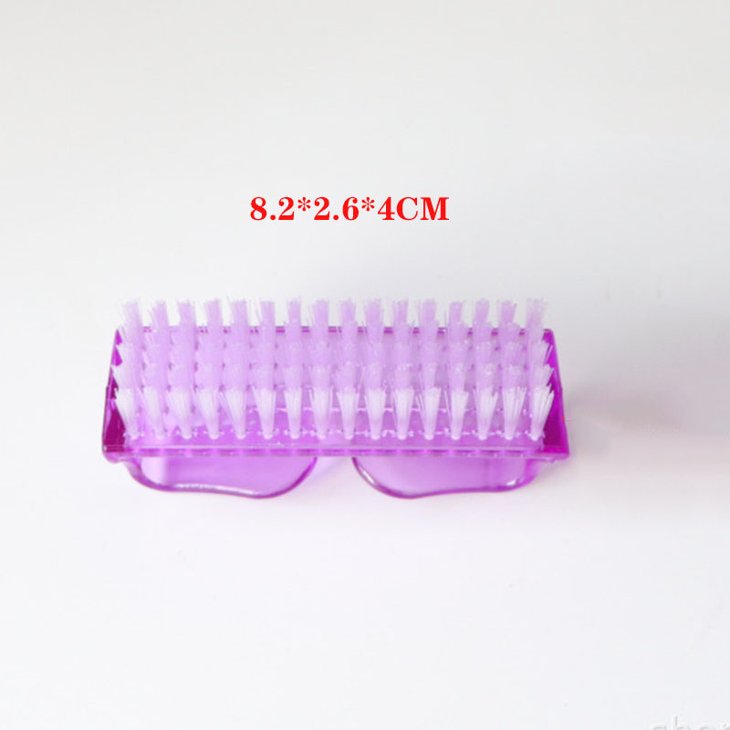 Plastic Manicure Pedicure Brush Nail Cleaning Tools Soft Remove Dust Brushes Nail Care Accessories Portable Calf Horn Brush Nails Tools