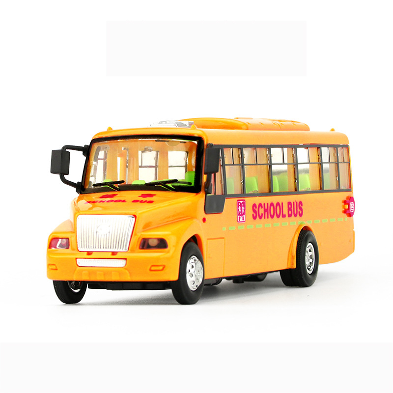 Big Size Inertial School Bus Vehicle Model Lighting Music Cars Toys For Children Boy Kids Gift