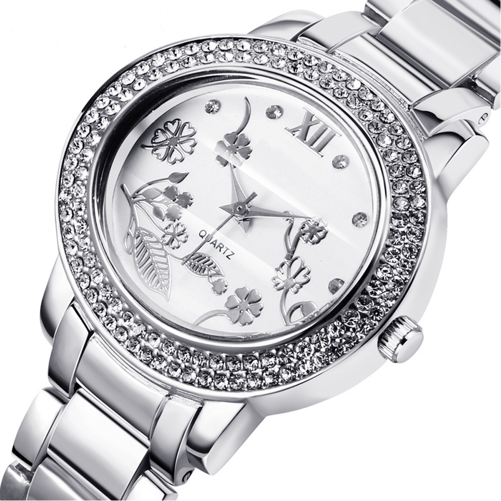 Big Discount Large Watch for women White and Gold Fashion Crystal Round Metal Watches
Big Discount Large Watch for women White and Gold Fashion Crystal Round Metal Watches