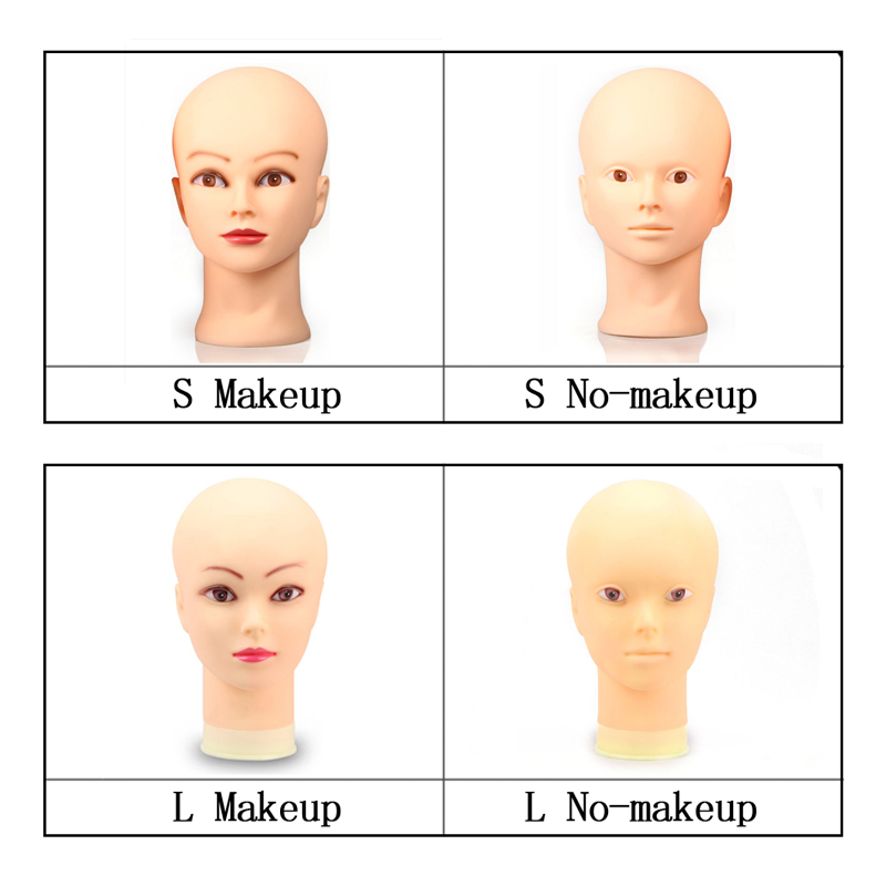 Top Selling Female Mannequin Head Without Hair For Making Wig Stand and Hat Display Cosmetology Manikin Training Head T-pins CX200716