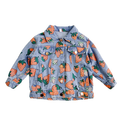 2020 Children Designer Autumn Jackets Girls Strawberry Print Coat New Kids Casual Jackets Girls Print Preppy Style Coats Child Trend Style, Blue
2020 Children Designer Autumn Jackets Girls Strawberry Print Coat New Kids Casual Jackets Girls Print Preppy Style Coats Child Trend Style, Blue