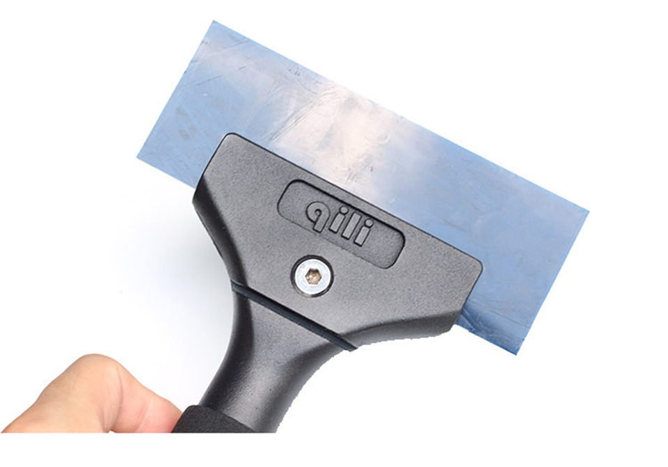 Professional Grade Power Squeegee for Vinyl Wrap Install, BlueMax Rubber Blade Scraper with Reinforced Handle, Heavy Duty Window Tint Tool QH-02T