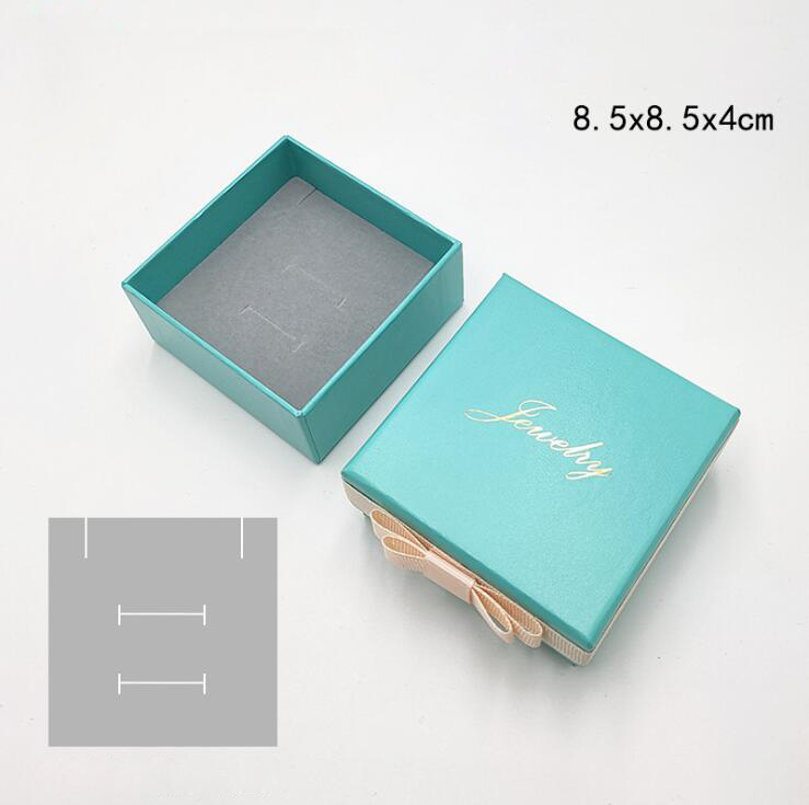 Super Quality Fashion Jewelry Boxes Packaging Set For Charms Necklaces Earrings Sier Rings Original Blue Box Womens Gift Bags Free shipping