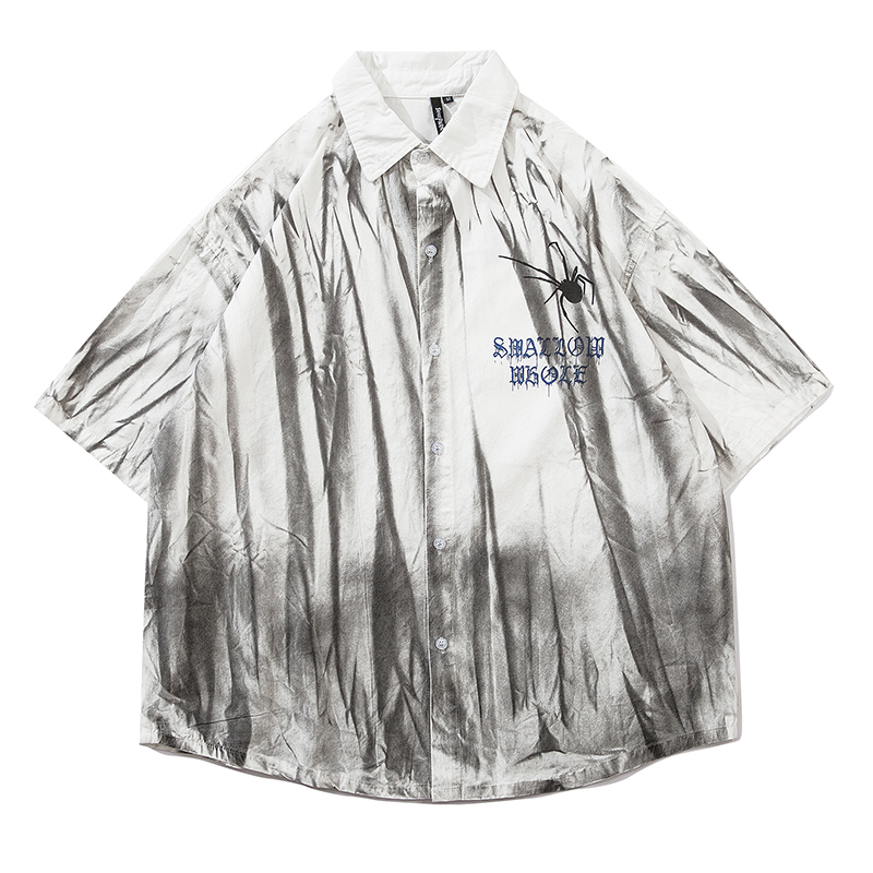 Original Tie Dye Embroidery Short Sleeve Shirts Harajuku Oversize Lapel Summer Shirt Streetwear Loose Casual Shirt Men and Women, Beige
Original Tie Dye Embroidery Short Sleeve Shirts Harajuku Oversize Lapel Summer Shirt Streetwear Loose Casual Shirt Men and Women, Beige