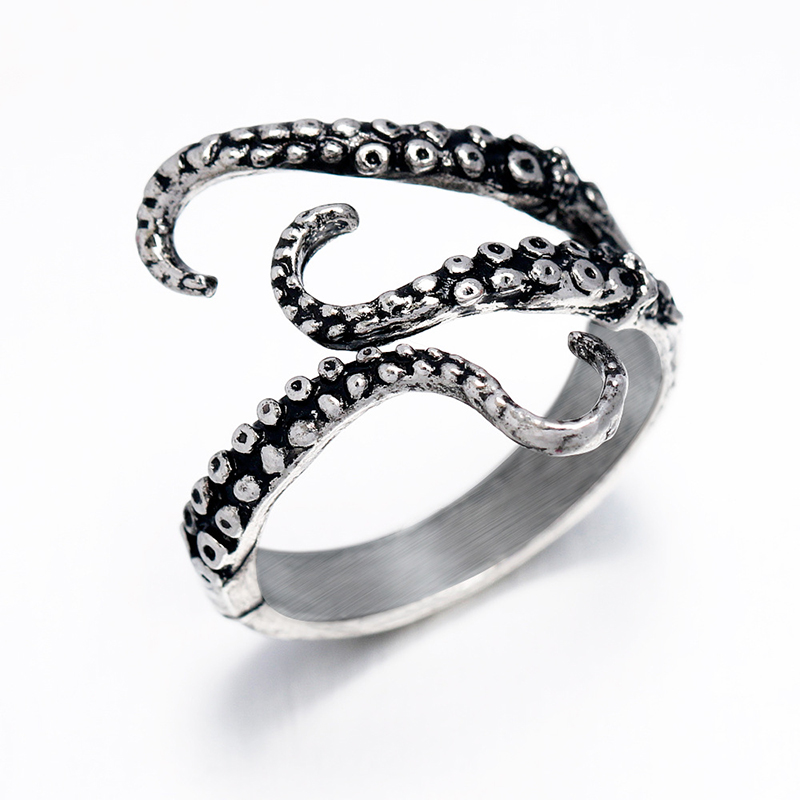 Creative Rinhoo Cool Rings Dragon Ring Titanium Steel Gothic Deep Sea Squid Octopus Ring Fashion Jewelry Opened Adjustable Size Top Quality
Creative Rinhoo Cool Rings Dragon Ring Titanium Steel Gothic Deep Sea Squid Octopus Ring Fashion Jewelry Opened Adjustable Size Top Quality