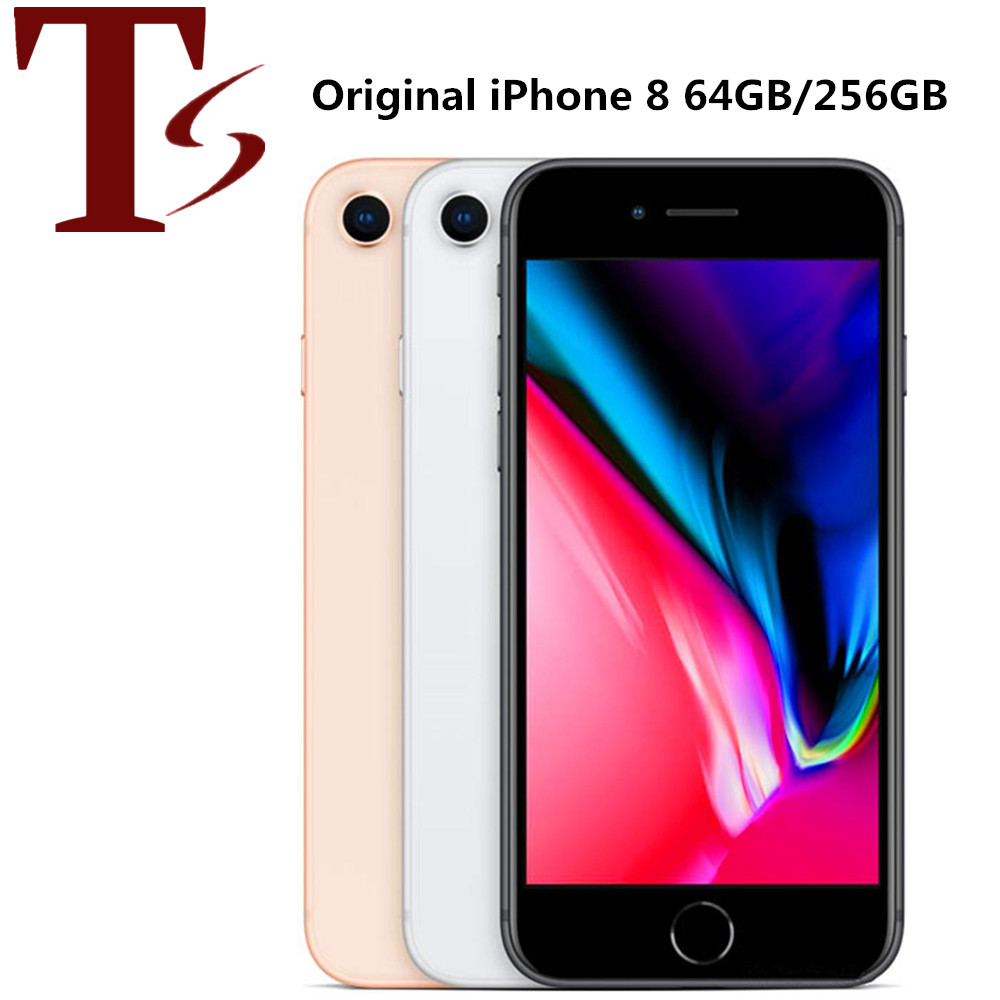 

Original Apple iPhone 8 phones 4.7 inch Fingerprint iOS A11 Hexa Core 2GB RAM 64/256GB ROM Unlocked 4G LTE Refurbished Smart Phone, White