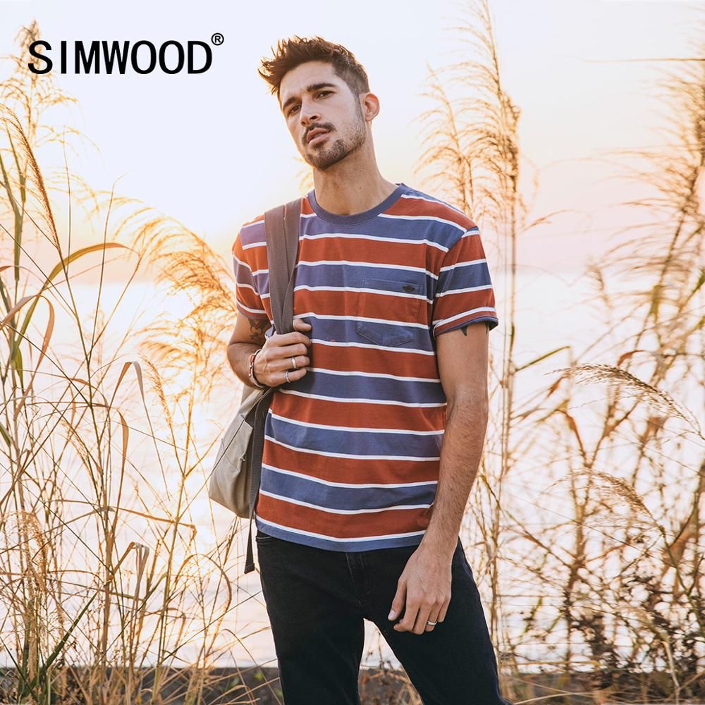 SIMWOOD 2020 Spring Summer New Striped t-shirt men vintage red blue striped pockets 100% cotton plus size tops SJ130289
SIMWOOD 2020 Spring Summer New Striped t-shirt men vintage red blue striped pockets 100% cotton plus size tops SJ130289