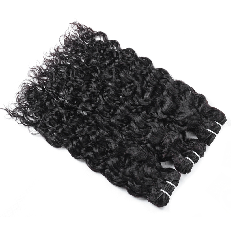 ishow brazilian water wave bundles 3pcs with 24 closure natural black human bundles with closure wholesale brazilian hair weave bundles
