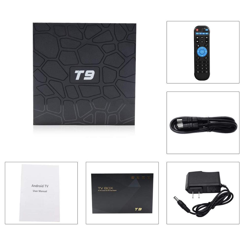 Original T9 Android 9.0 TV Box 4GB 64GB RK3318 4k Stronger 2.4G 5G Wifi Bluetooth 4.0 Set Top Box