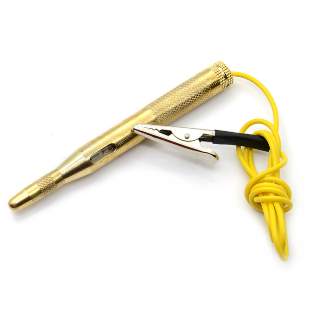 5pcs/lot Car Circuit Tester Probe Light System 6V-24V Test Probe Lamp Auto Light Lamp Voltage Test Pen Detector Copper
5pcs/lot Car Circuit Tester Probe Light System 6V-24V Test Probe Lamp Auto Light Lamp Voltage Test Pen Detector Copper