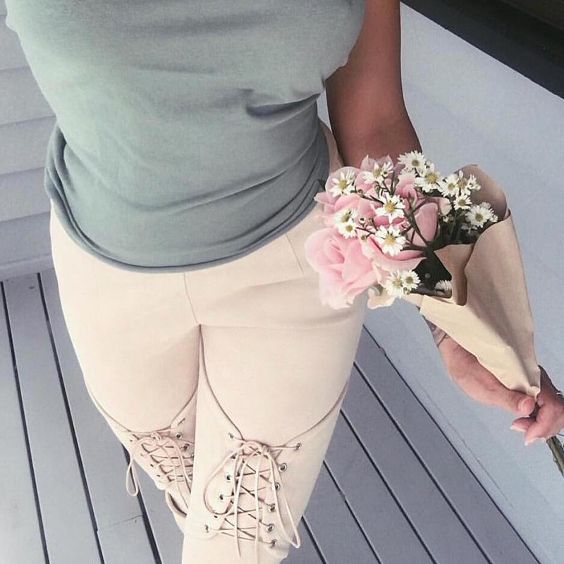 Bursting hot selling strap deer leather velvet trousers Autumn winter plus size palazzo pants high waist korean pants