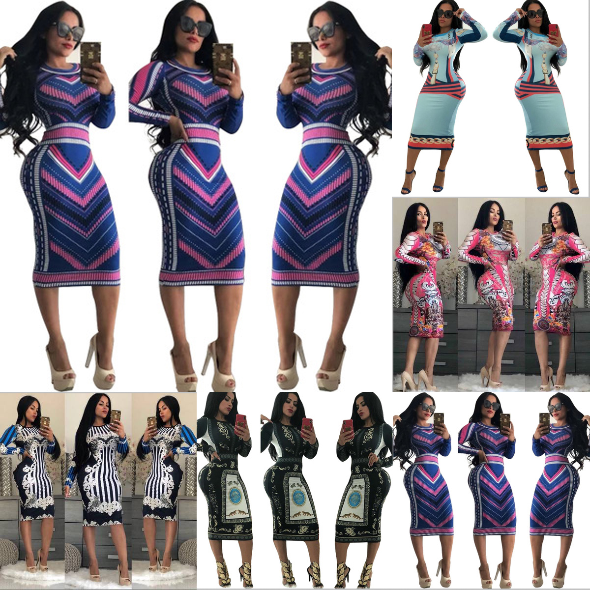 20 Styles Women Sexy Dress Stretch Party Dresses Floral Print Skinny Club Wear Gorgeous Vestidos Bodycon Dresses 2020 for Wholesale New, 2361-gold
20 Styles Women Sexy Dress Stretch Party Dresses Floral Print Skinny Club Wear Gorgeous Vestidos Bodycon Dresses 2020 for Wholesale New, 2361-gold