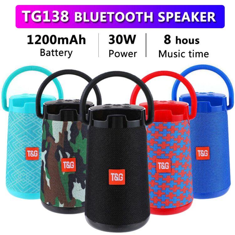 

30W High Power TG138 Outdoor Waterproof Portable Stereo Wireless Bluetooth Speaker Car Subwoofer FM Radio TF Card USB Speakers
