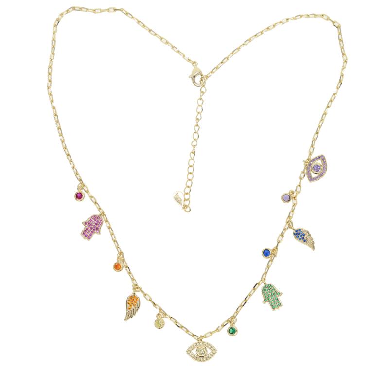 New sexy women jewelry lucky hamsa hand evil eye cham necklaces silver color paved cz jewelry necklace
New sexy women jewelry lucky hamsa hand evil eye cham necklaces silver color paved cz jewelry necklace