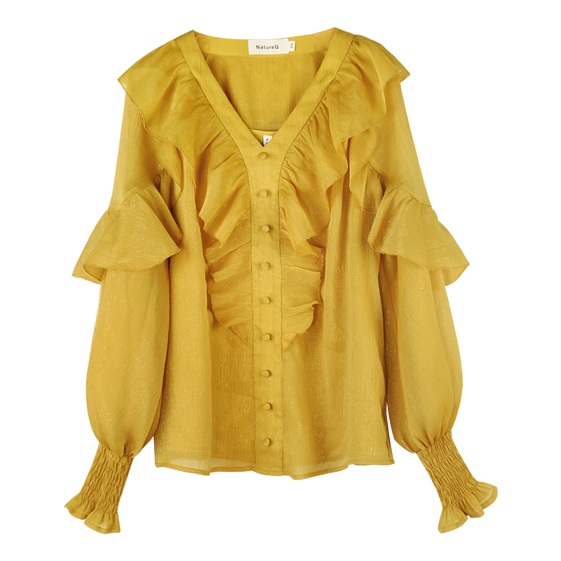 Women Fashion Shirt V-neck Ruffles Lantern Sleeve Chiffon Blouse Flower Printing Women Tops 2020 Summer Blouse Chemise Blusa, Pink
Women Fashion Shirt V-neck Ruffles Lantern Sleeve Chiffon Blouse Flower Printing Women Tops 2020 Summer Blouse Chemise Blusa, Pink