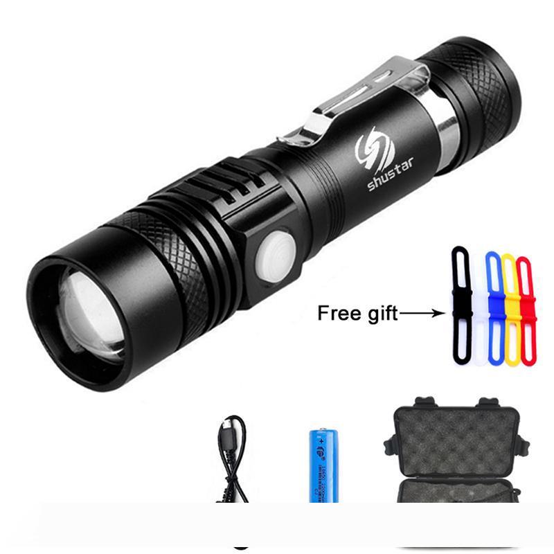 T6 LED Flashlight Torch 3800Lumens zoomable led torch For 18650 battery aluminum+USB charger+Gift box+Free gift
T6 LED Flashlight Torch 3800Lumens zoomable led torch For 18650 battery aluminum+USB charger+Gift box+Free gift