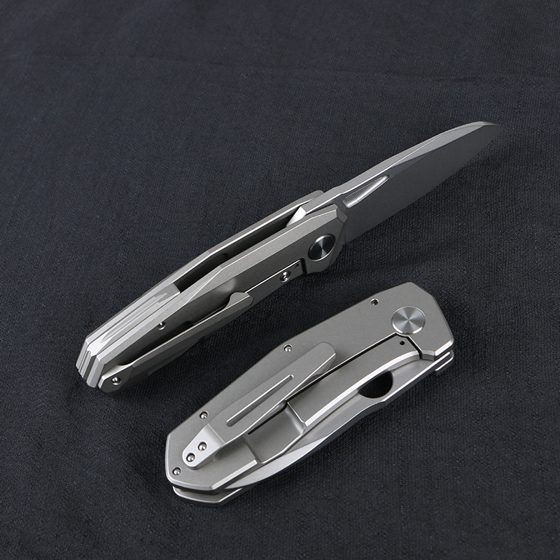 Green thorn Mouse3 turning knife D2 blade Titanium alloy handle Camping outdoor fruit knife practical folding knife EDC tool
Green thorn Mouse3 turning knife D2 blade Titanium alloy handle Camping outdoor fruit knife practical folding knife EDC tool
