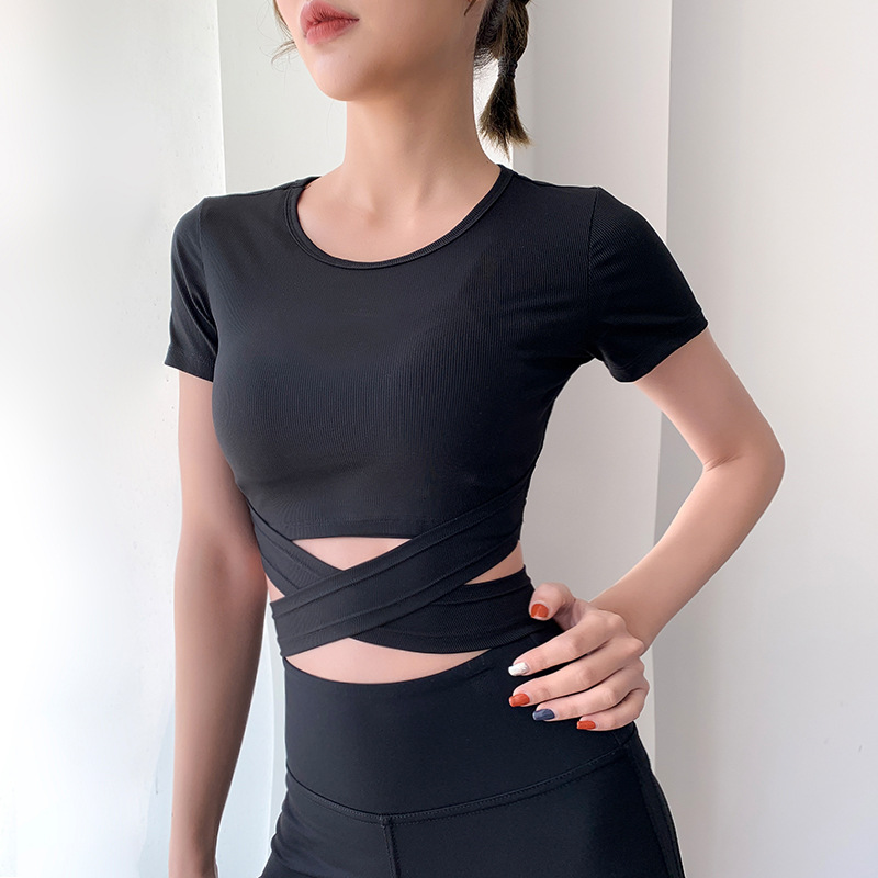 Black Green Pink Blue Yoga Crop Tops Gym Short Sleeve Sport Top Fitness Women Bandage Cross Sport Crop Tops Gym Fitness T Shirt
Black Green Pink Blue Yoga Crop Tops Gym Short Sleeve Sport Top Fitness Women Bandage Cross Sport Crop Tops Gym Fitness T Shirt