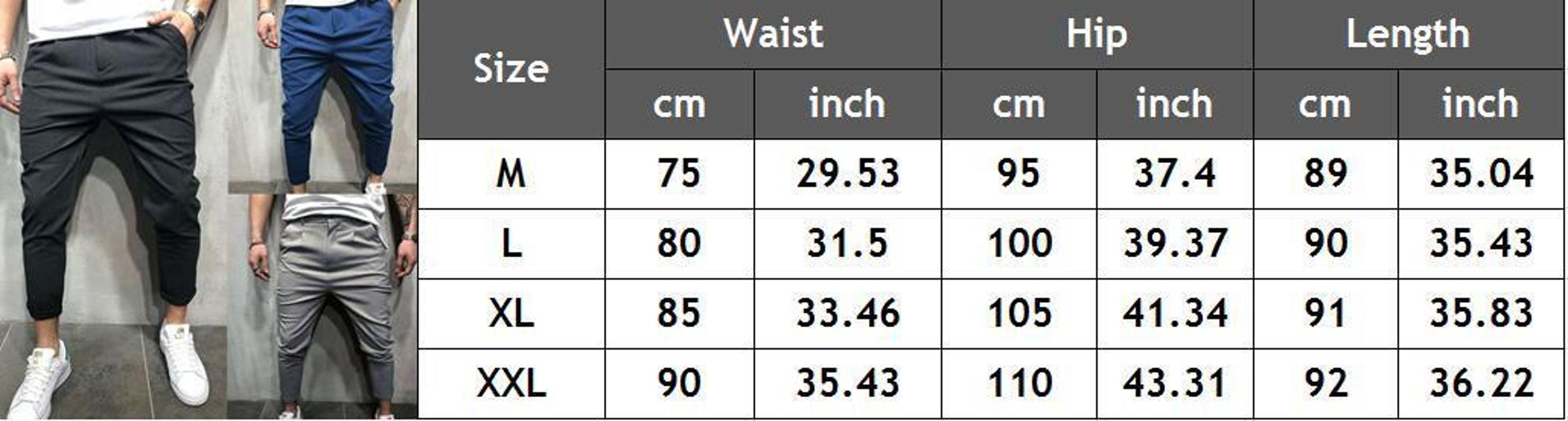 Mens Jogging Appointment Office Straight Pencil Pants Casual Long Trousers Leisure Polyester B4