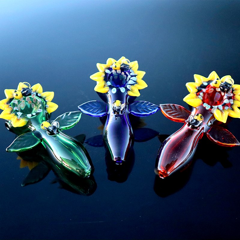 4.5"honeybee sunflower pyrex tobacco pipes glass hand pipe dab rig smoking pipes glass spoon pipes
4.5"honeybee sunflower pyrex tobacco pipes glass hand pipe dab rig smoking pipes glass spoon pipes