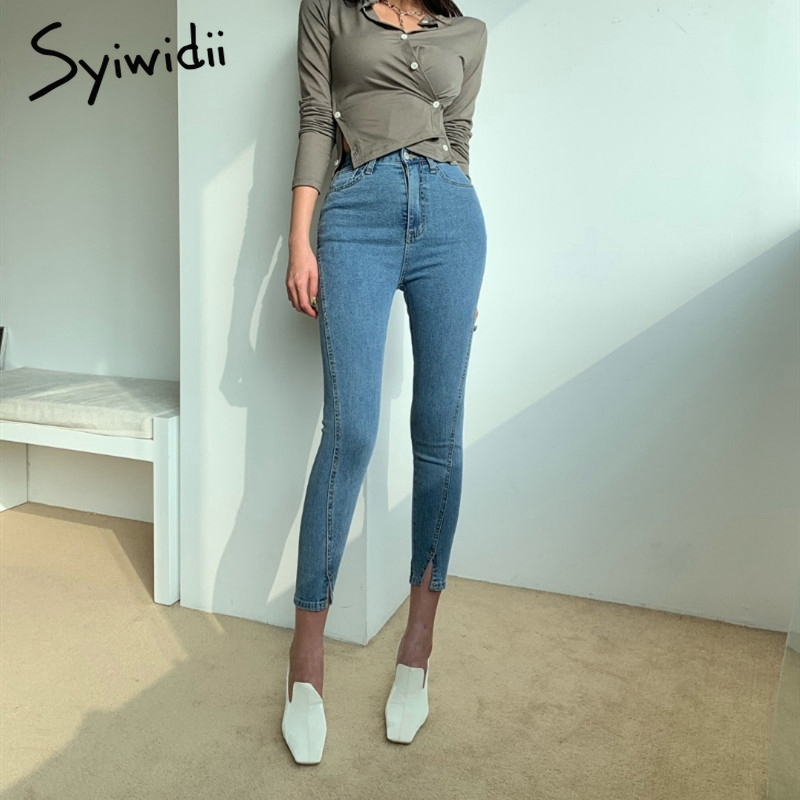 syiwidii jeans woman blue split skinny high waist jeans street style solid denim Vintage stretch pencil Pants plus size 2020 new
syiwidii jeans woman blue split skinny high waist jeans street style solid denim Vintage stretch pencil Pants plus size 2020 new