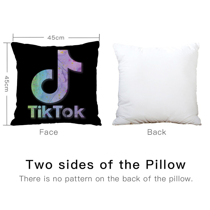 Pillow Cover Tik-Tok Home Decor Pillowcase Square Size 18Inch18Inch Cushion Case Throw Pillow Cover Case