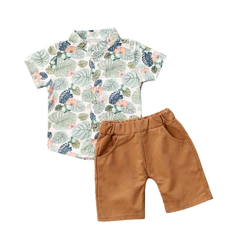 Kids Boys Clothing Set Leaf Print Stand Collar Short Sleeve Shirt+Solid Color Pants Set 2 Pieces Suits Holiday Party Clothing, As photo shows
Kids Boys Clothing Set Leaf Print Stand Collar Short Sleeve Shirt+Solid Color Pants Set 2 Pieces Suits Holiday Party Clothing, As photo shows