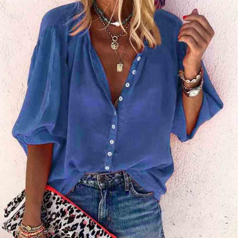Women Long Sleeve Shirt Tops Fall Solid Color Comfortable Casual Button Down Blouse V Neck Turndown Collar Casual Tops Shirts, Black
Women Long Sleeve Shirt Tops Fall Solid Color Comfortable Casual Button Down Blouse V Neck Turndown Collar Casual Tops Shirts, Black