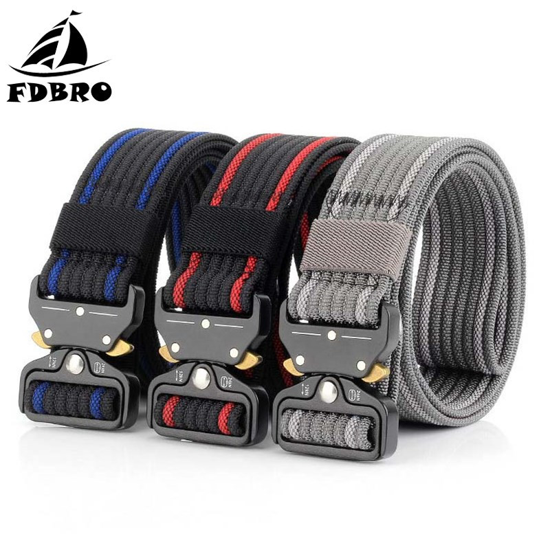 

FDBRO Sport Belt Tactical Belt Metal Buckle Nylon Army Combat Hunting Camping Equipment Training Tactic Belts