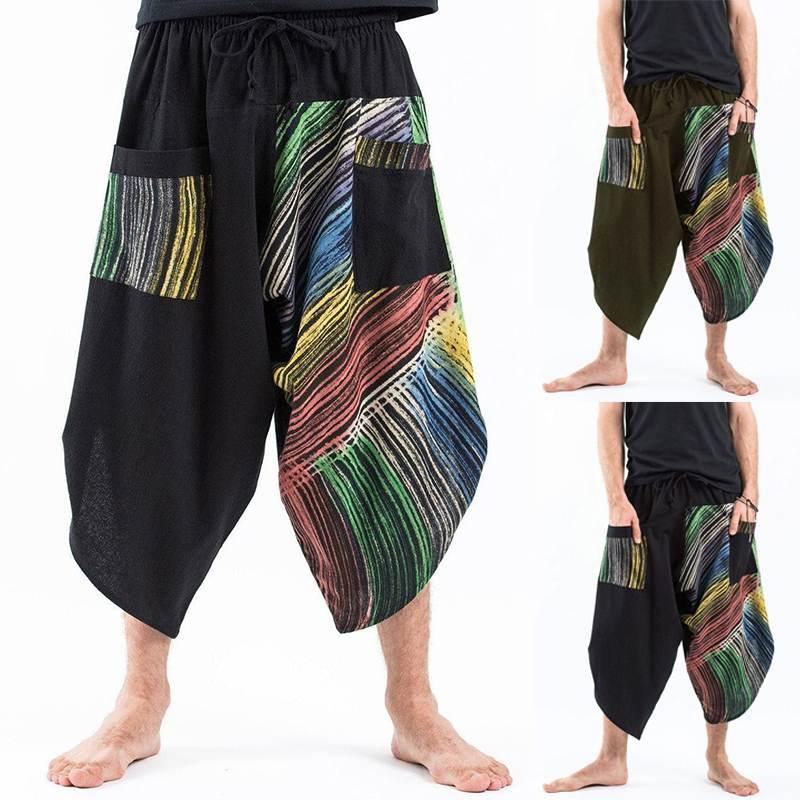 INCERUN Thai Ethnic Color Men Trousers Hiphop Strip Retro Bohomia Printed Wide Leg Casual Streetwear Loose Harem Pantalones 5XL, Army green
INCERUN Thai Ethnic Color Men Trousers Hiphop Strip Retro Bohomia Printed Wide Leg Casual Streetwear Loose Harem Pantalones 5XL, Army green