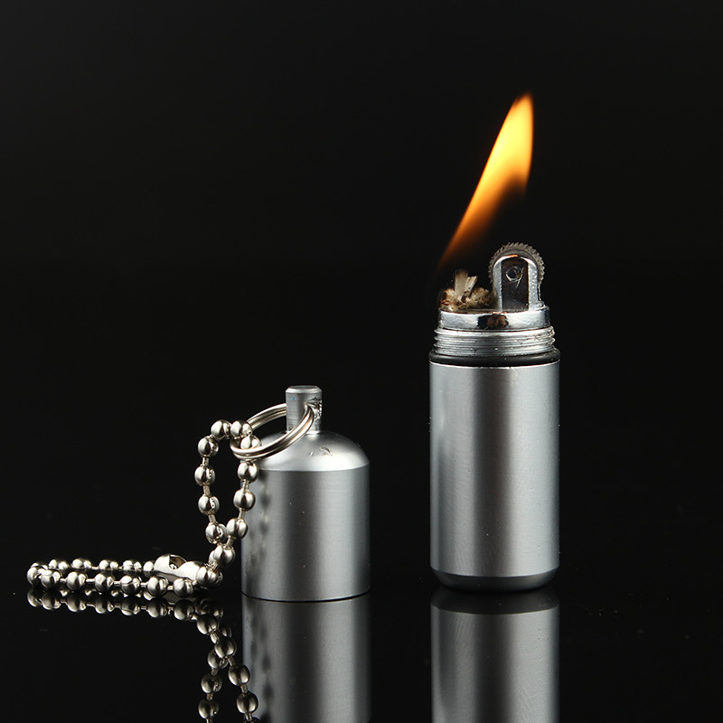 Portable Kerosene Lighter Key Chain Capsule Flint Gasoline Lighter Inflated Keychain Petrol Lighter Grinding Wheel
Portable Kerosene Lighter Key Chain Capsule Flint Gasoline Lighter Inflated Keychain Petrol Lighter Grinding Wheel