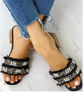 New 2020 Woman Sandals Shoes Slippers Pearl Summer Style Wedges Pumps High Heels Slip on Bling Fashion Gladiator Shoes Women, Pink
New 2020 Woman Sandals Shoes Slippers Pearl Summer Style Wedges Pumps High Heels Slip on Bling Fashion Gladiator Shoes Women, Pink