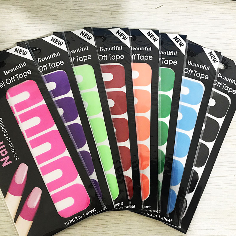 One-time Nail Polish Edge Anti-Flooding Patch U-shape Spill-proof Nail Polish Varnish Protector Stickers Holder Tool Finge Stickers