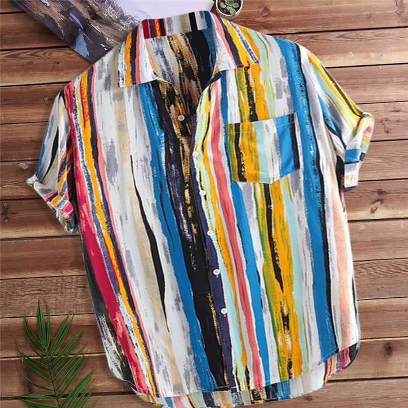 Fashion Men Luxury Multi Color Lump Chest Pocket Short Sleeve Round Hem Loose Male Casual Shirts Blouse 2020 High Quality, As pic
Fashion Men Luxury Multi Color Lump Chest Pocket Short Sleeve Round Hem Loose Male Casual Shirts Blouse 2020 High Quality, As pic