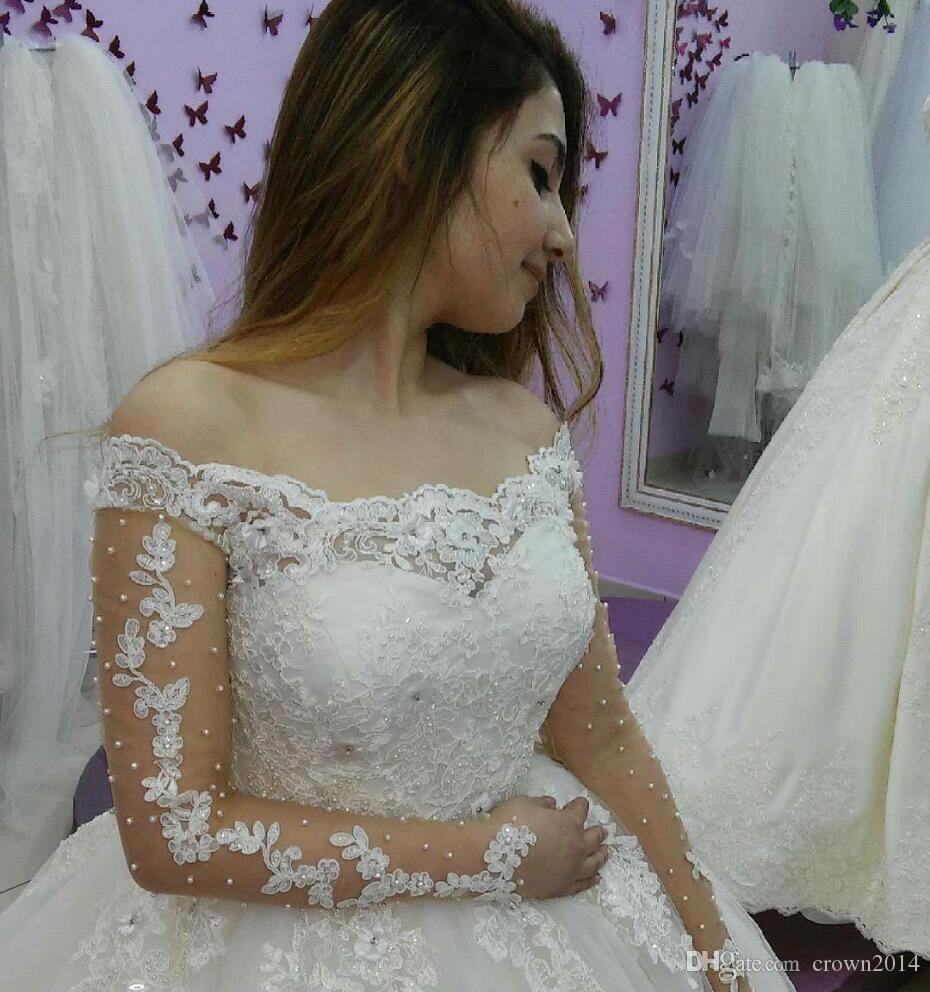 Special Link for Nakiwu Grace to Custom Made Two Wedding Dresses(Off Shoulder Long Sleeves Wedding Dress+One shoulder Mermaid Wedding Dress)
