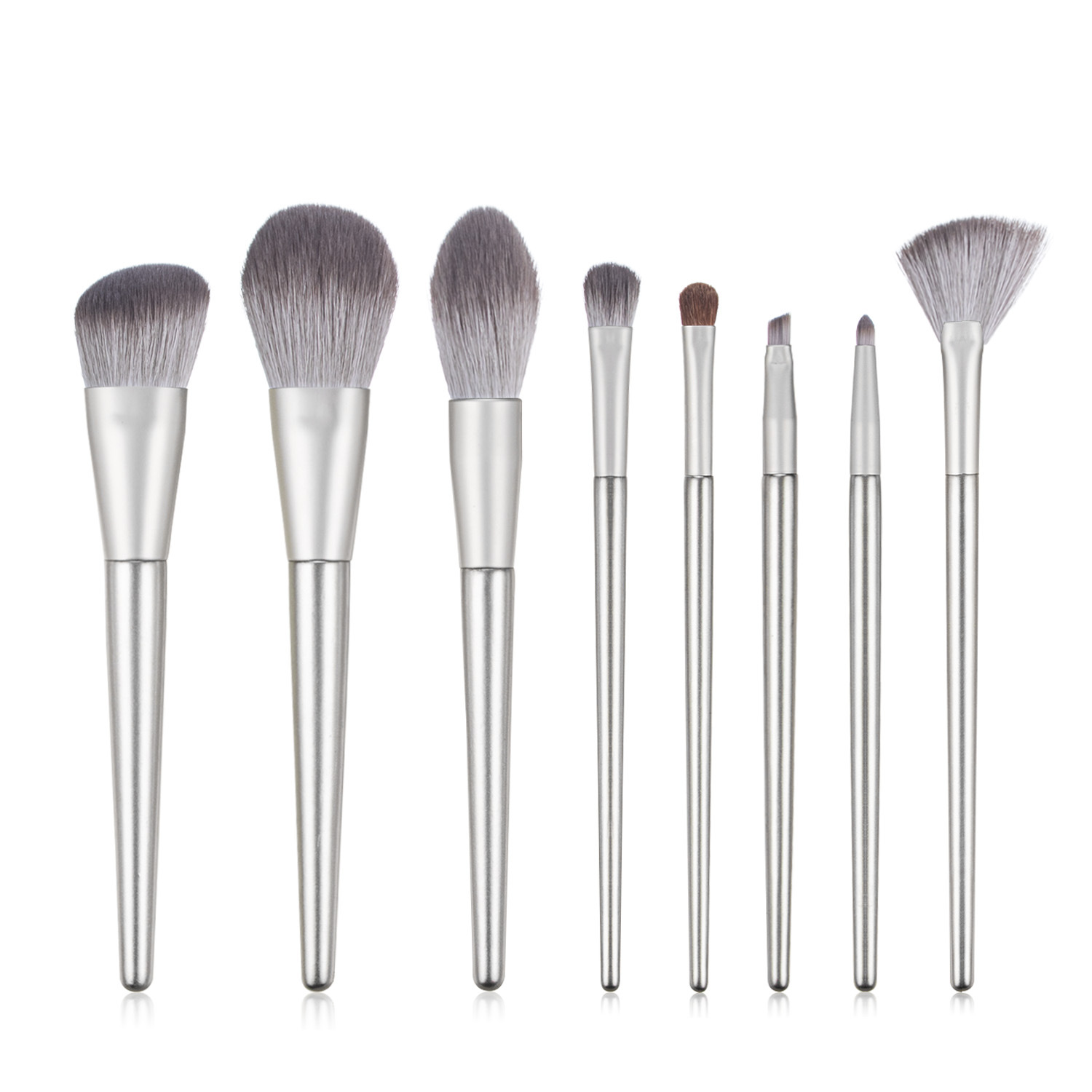 Horse hair makeup brushes set 8pcs brush tools for eye shadow loose powder foundation cosmtics super soft 4 colors available DHL Free