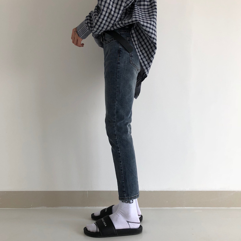 Men Vintage Fashion Casual Slim Fit Ankle Length Denim Pants Male Japan Korea Streetwear Hip Hop Denim Pencil Trousers Jeans, 860
Men Vintage Fashion Casual Slim Fit Ankle Length Denim Pants Male Japan Korea Streetwear Hip Hop Denim Pencil Trousers Jeans, 860