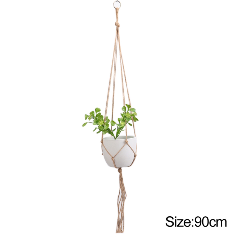 Retro Rope Macrame Plant Hanger Flower Plant Pot Holder Hanging Rope Basket Handmade Fine Net Lanyard, 90cm
Retro Rope Macrame Plant Hanger Flower Plant Pot Holder Hanging Rope Basket Handmade Fine Net Lanyard, 90cm